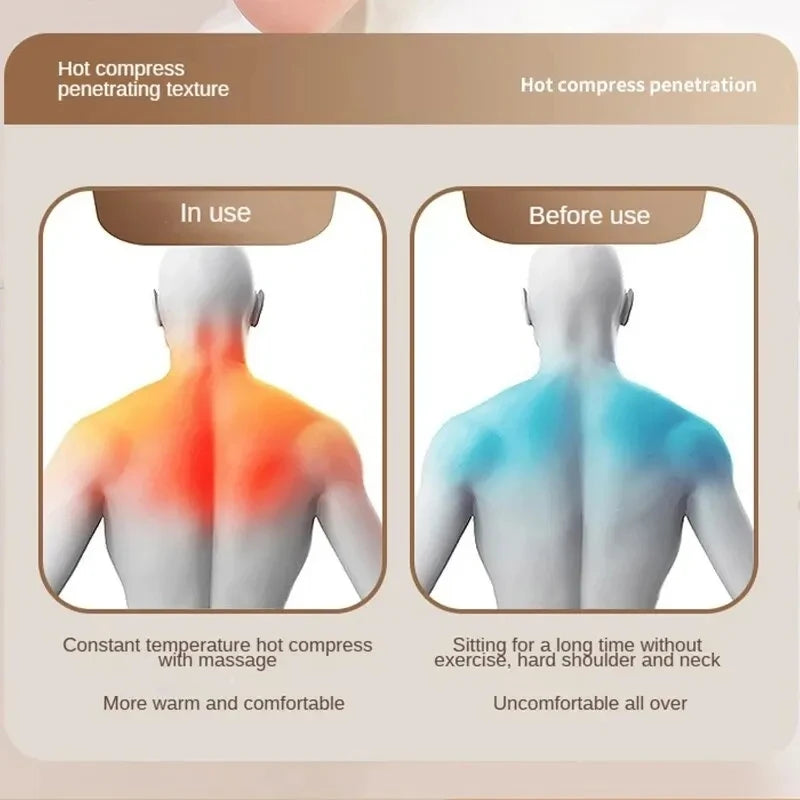 Wireless Neck and Shoulder Massager with Heat – Portable Deep Tissue Relief Anywhere
