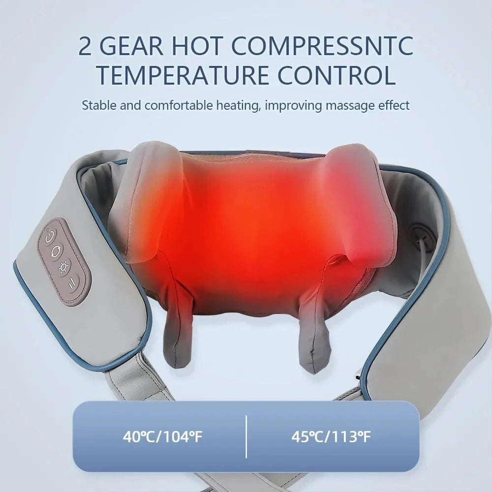 Wireless Neck and Shoulder Massager with Heat – Portable Deep Tissue Relief Anywhere - LEE'S ONLINE MALL