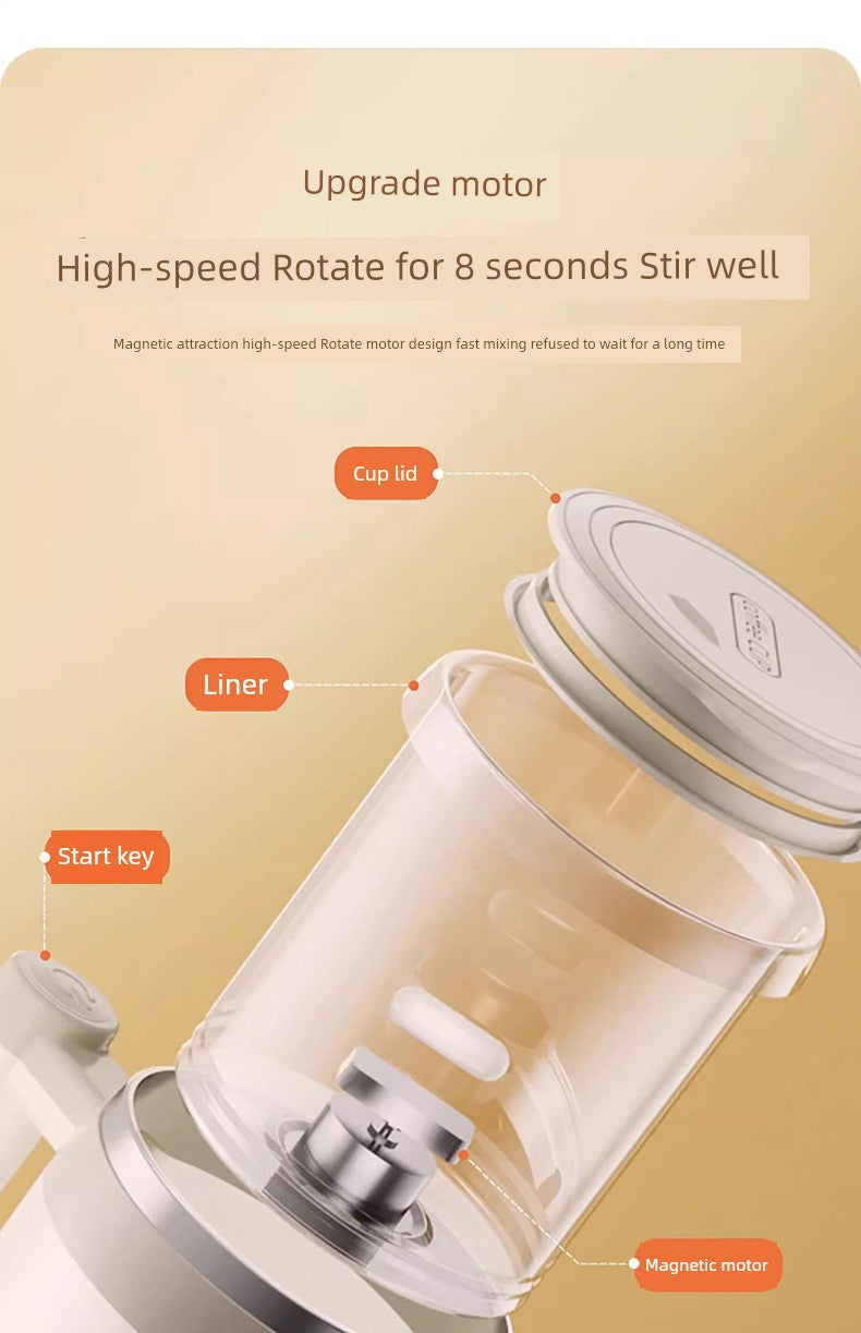 Magnetic Force Rotating Rechargeable Milk Powder Blender Cup – Effortless Mixing for Perfectly Smooth Beverages