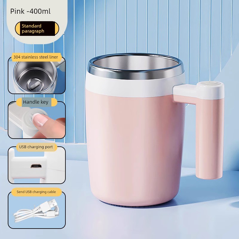 Magnetic Force Rotating Rechargeable Milk Powder Blender Cup – Effortless Mixing for Perfectly Smooth Beverages