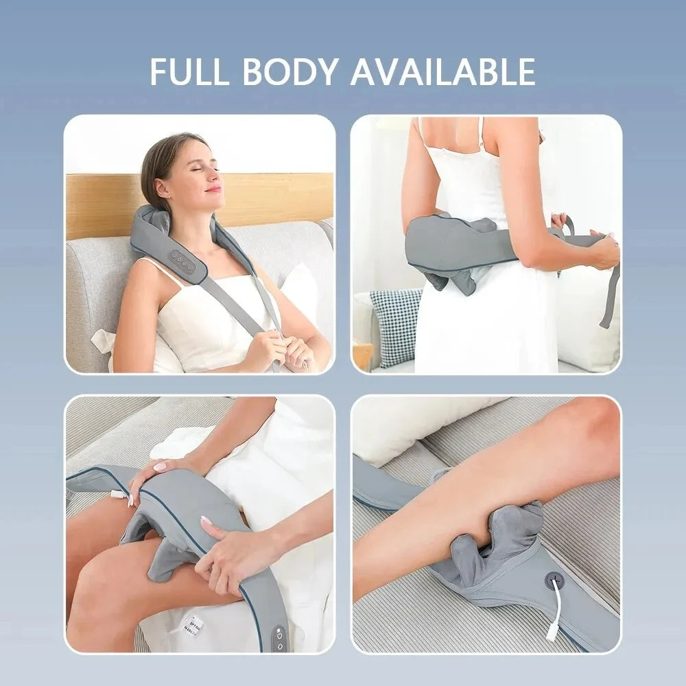 Wireless Neck and Shoulder Massager with Heat – Portable Deep Tissue Relief Anywhere - LEE'S ONLINE MALL