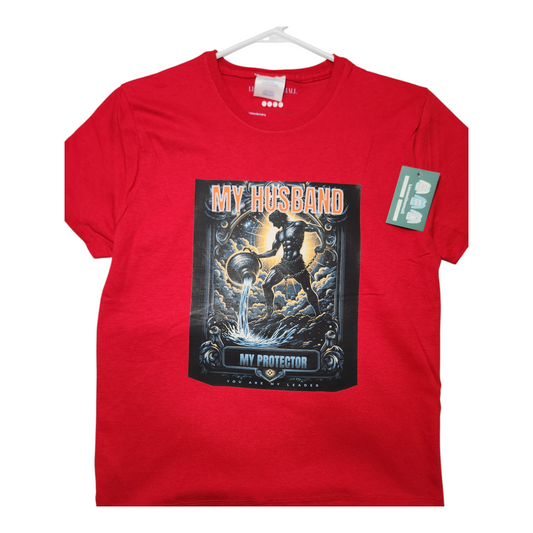 "My Husband, My Protector" Graphic T-Shirt – Celebrate Your Man's Strength