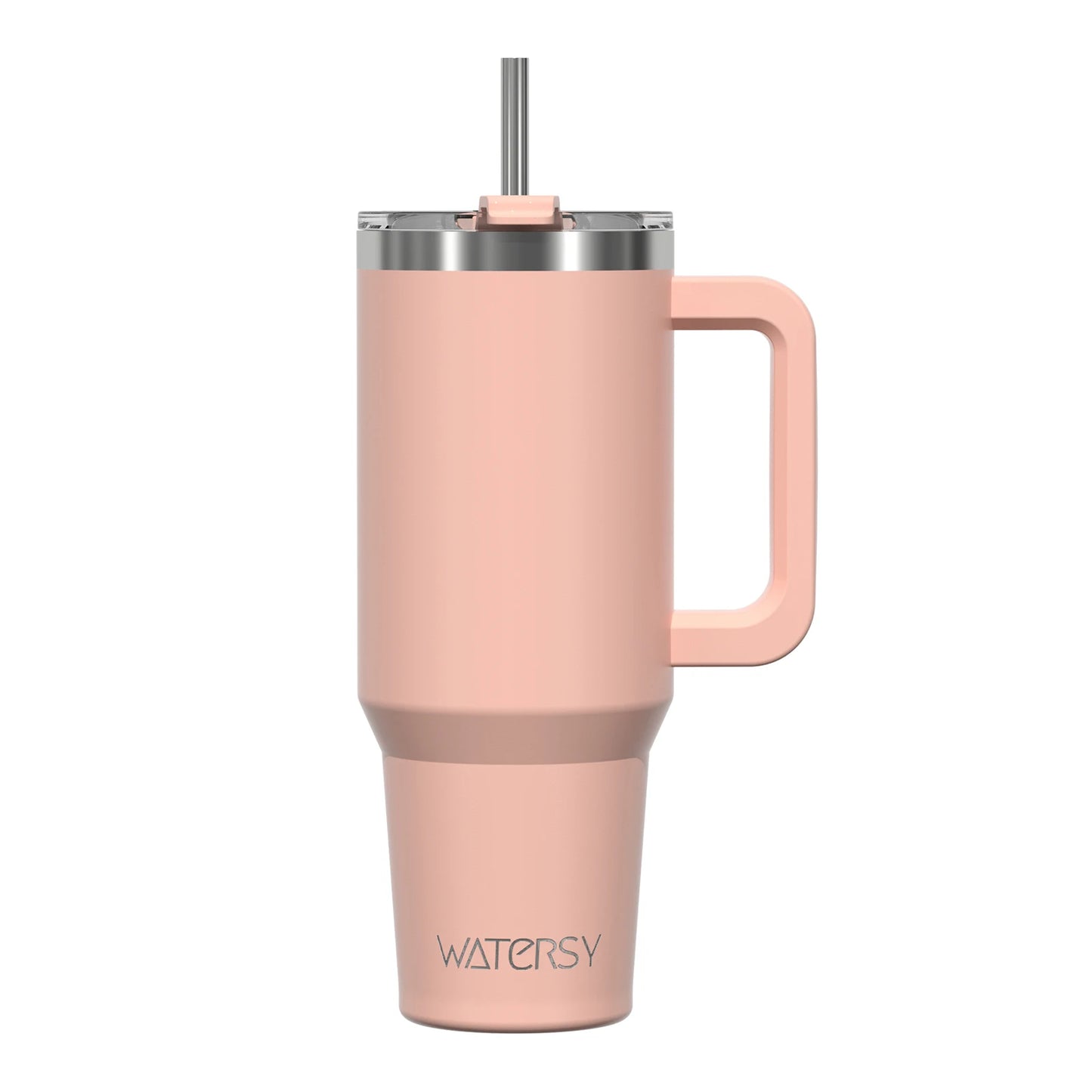 Watersy 40oz/1200ml Tumbler with Handle & Straw Lid Stainless Steel Insulated Cup Keep Cold Thermal Mug Portable Car Travel Cup